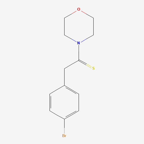 2-(4-bromophenyl)-1-morpholin-4-ylethanethione (CAS: 77129-81-8) - Chemical Structure and Molecular Formula 