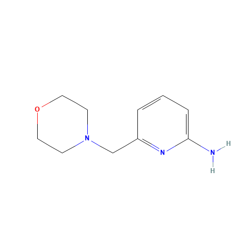 6-(morpholin-4-ylmethyl)pyridin-2-amine (CAS: 400775-22-6) - Chemical Structure and Molecular Formula 
