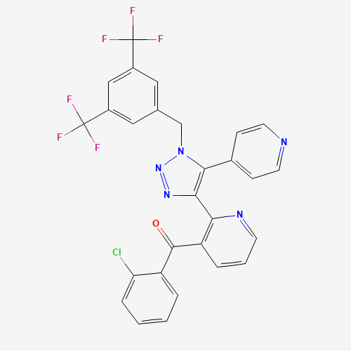 [2-[1-[[3,5-bis(trifluoromethyl)phenyl]methyl]-5-pyridin-4-yltriazol-4-yl]pyridin-3-yl]-(2-chlorophenyl)methanone (CAS: 622370-35-8) - Related Chemical Product