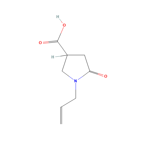 5-oxo-1-prop-2-enylpyrrolidine-3-carboxylic acid (CAS: 16199-99-8) - Chemical Structure and Molecular Formula 