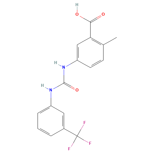 2-methyl-5-[[3-(trifluoromethyl)phenyl]carbamoylamino]benzoic acid (CAS: 1613228-53-7) - Related Chemical Product