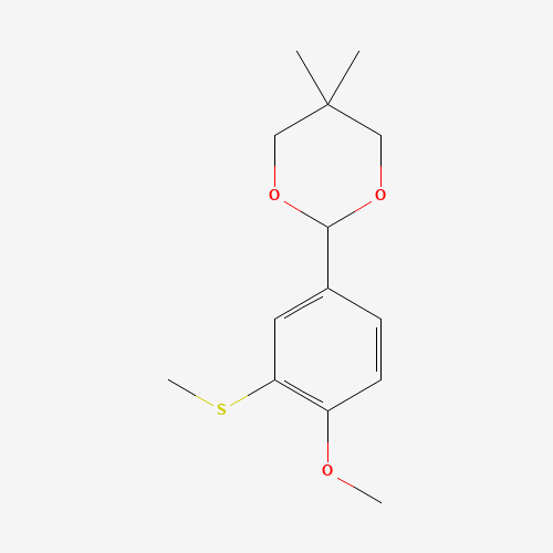 2-(4-methoxy-3-methylsulfanylphenyl)-5,5-dimethyl-1,3-dioxane (CAS: 1223714-20-2) - Related Chemical Product
