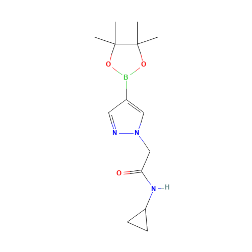 N-cyclopropyl-2-[4-(4,4,5,5-tetramethyl-1,3,2-dioxaborolan-2-yl)pyrazol-1-yl]acetamide (CAS: 1356541-72-4) - Related Chemical Product