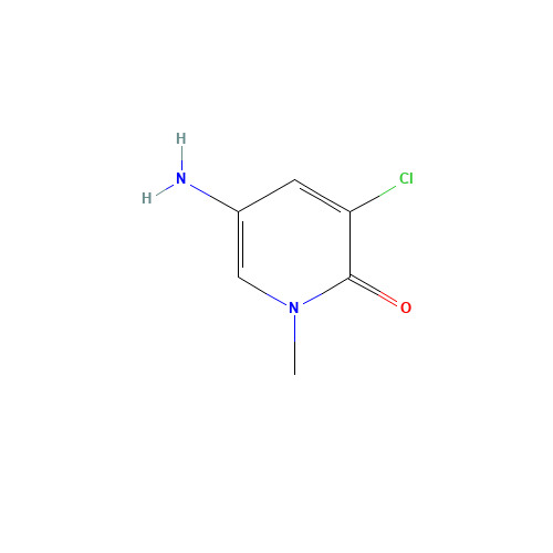 5-amino-3-chloro-1-methylpyridin-2-one (CAS: 1394040-94-8) - Chemical Structure and Molecular Formula 