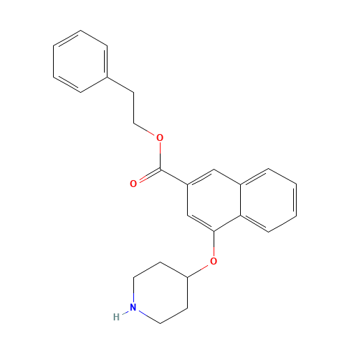 2-phenylethyl 4-piperidin-4-yloxynaphthalene-2-carboxylate (CAS: 1443208-83-0) - Related Chemical Product