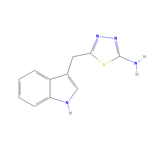 5-(1H-indol-3-ylmethyl)-1,3,4-thiadiazol-2-amine (CAS: 153595-93-8) - Related Chemical Product