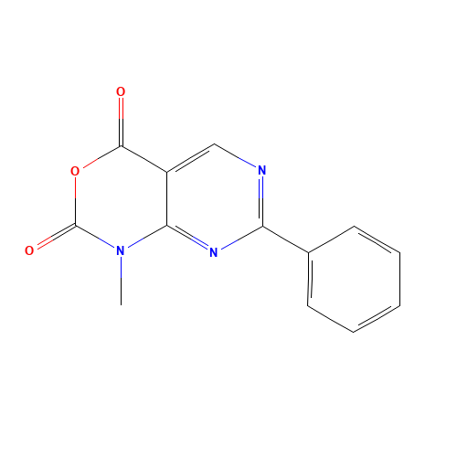 1-methyl-7-phenylpyrimido[4,5-d][1,3]oxazine-2,4-dione (CAS: 1253789-18-2) - Chemical Structure and Molecular Formula 