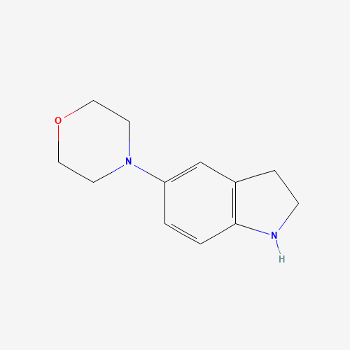 4-(2,3-dihydro-1H-indol-5-yl)morpholine (CAS: 959238-58-5) - Chemical Structure and Molecular Formula 