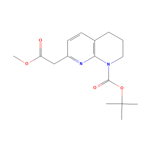 tert-butyl 7-(2-methoxy-2-oxoethyl)-3,4-dihydro-2H-1,8-naphthyridine-1-carboxylate (CAS: 925889-81-2) - Related Chemical Product