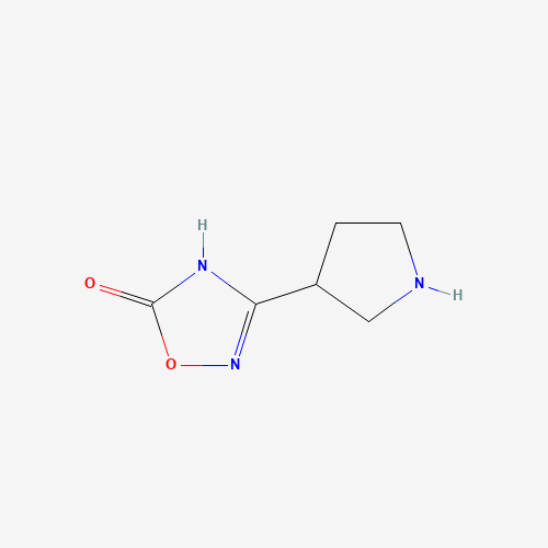 3-pyrrolidin-3-yl-2H-1,2,4-oxadiazol-5-one (CAS: 1225218-58-5) - Chemical Structure and Molecular Formula 