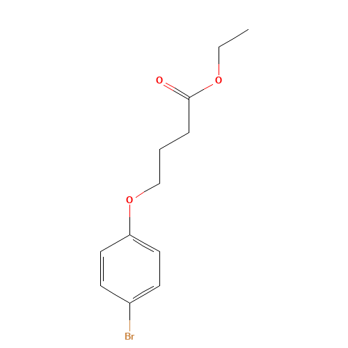 ethyl 4-(4-bromophenoxy)butanoate (CAS: 157245-87-9) - Chemical Structure and Molecular Formula 