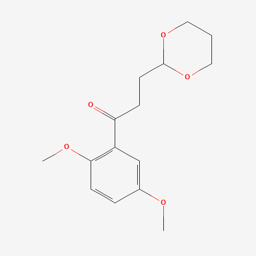 1-(2,5-dimethoxyphenyl)-3-(1,3-dioxan-2-yl)propan-1-one (CAS: 884504-42-1) - Related Chemical Product