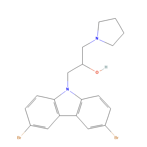 1-(3,6-dibromocarbazol-9-yl)-3-pyrrolidin-1-ylpropan-2-ol (CAS: 304893-77-4) - Related Chemical Product