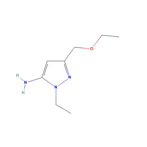 5-(ethoxymethyl)-2-ethylpyrazol-3-amine (CAS: 1224887-98-2) - Chemical Structure and Molecular Formula 
