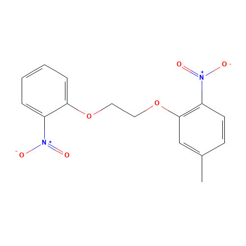 4-methyl-1-nitro-2-[2-(2-nitrophenoxy)ethoxy]benzene (CAS: 96315-08-1) - Chemical Structure and Molecular Formula 