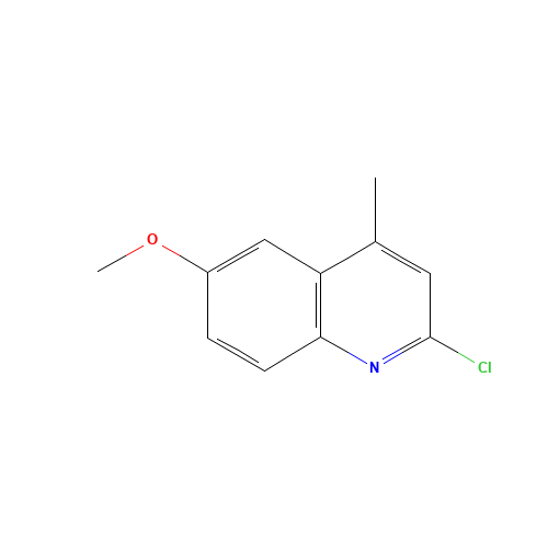 2-chloro-6-methoxy-4-methylquinoline (CAS: 6340-55-2) - Chemical Structure and Molecular Formula 