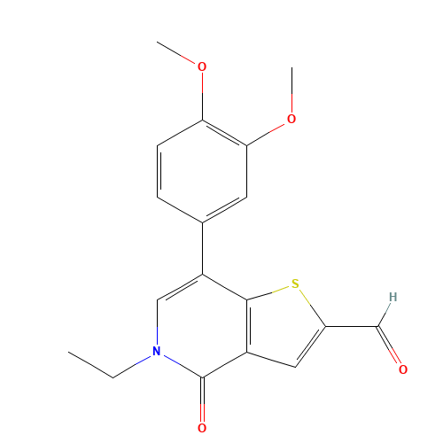 7-(3,4-dimethoxyphenyl)-5-ethyl-4-oxothieno[3,2-c]pyridine-2-carbaldehyde (CAS: 1610520-51-8) - Related Chemical Product