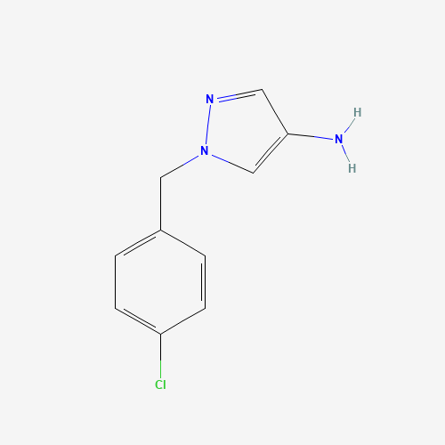 1-[(4-chlorophenyl)methyl]pyrazol-4-amine (CAS: 97421-40-4) - Chemical Structure and Molecular Formula 