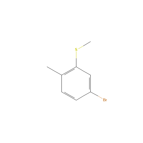 4-bromo-1-methyl-2-methylsulfanylbenzene (CAS: 142994-01-2) - Chemical Structure and Molecular Formula 