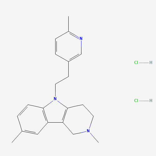 2,8-dimethyl-5-[2-(6-methylpyridin-3-yl)ethyl]-3,4-dihydro-1H-pyrido[4,3-b]indole;dihydrochloride (CAS: 97657-92-6) - Related Chemical Product