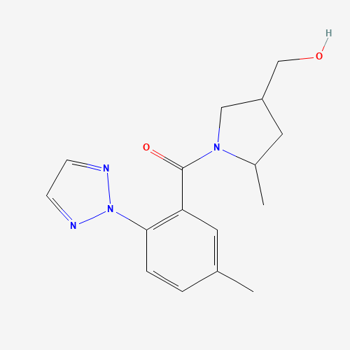 [4-(hydroxymethyl)-2-methylpyrrolidin-1-yl]-[5-methyl-2-(triazol-2-yl)phenyl]methanone (CAS: 1224433-87-7) - Related Chemical Product