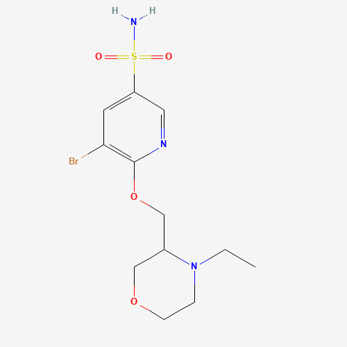 5-bromo-6-[(4-ethylmorpholin-3-yl)methoxy]pyridine-3-sulfonamide (CAS: 1257045-74-1) - Related Chemical Product