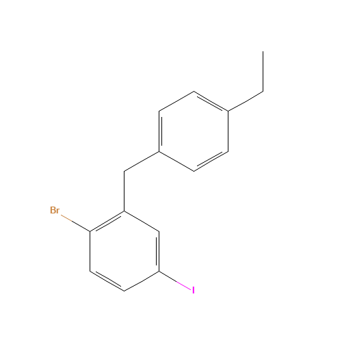 1-bromo-2-[(4-ethylphenyl)methyl]-4-iodobenzene (CAS: 1006383-23-8) - Related Chemical Product