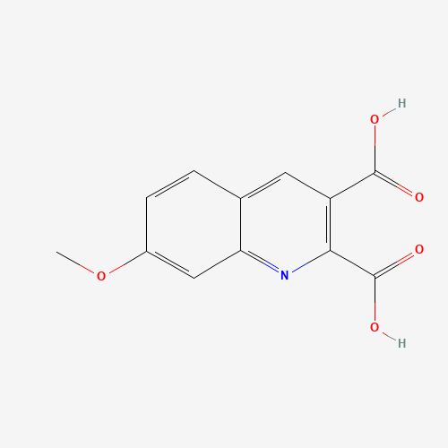 7-methoxyquinoline-2,3-dicarboxylic acid (CAS: 948290-89-9) - Chemical Structure and Molecular Formula 