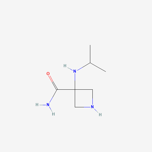 3-(propan-2-ylamino)azetidine-3-carboxamide (CAS: 687635-86-5) - Chemical Structure and Molecular Formula 