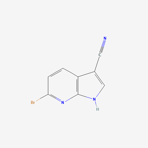 6-bromo-1H-pyrrolo[2,3-b]pyridine-3-carbonitrile (CAS: 1260387-10-7) - Chemical Structure and Molecular Formula 