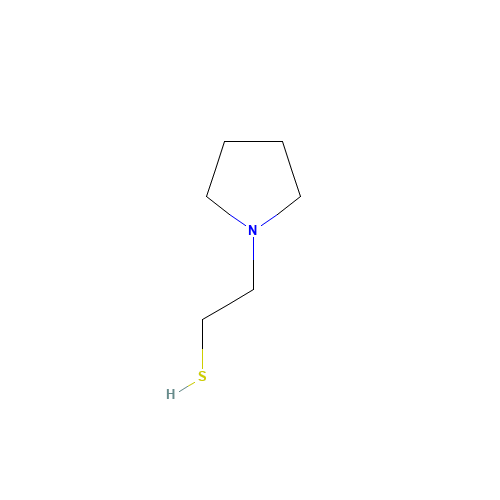 2-pyrrolidin-1-ylethanethiol (CAS: 42302-16-9) - Chemical Structure and Molecular Formula 