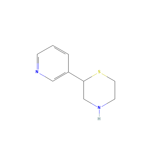 2-pyridin-3-ylthiomorpholine (CAS: 951623-85-1) - Chemical Structure and Molecular Formula 