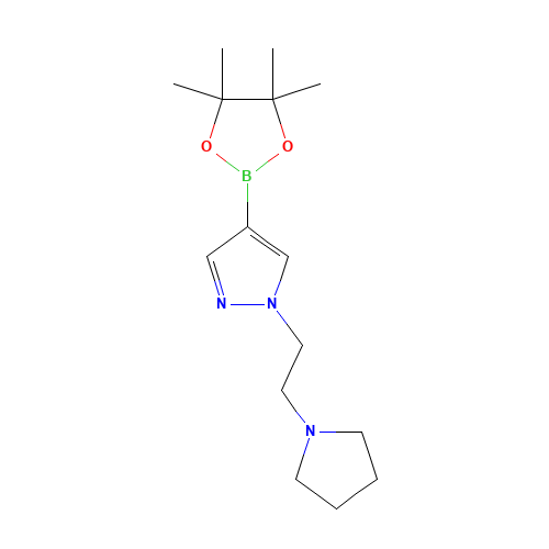 1-(2-pyrrolidin-1-ylethyl)-4-(4,4,5,5-tetramethyl-1,3,2-dioxaborolan-2-yl)pyrazole (CAS: 1000802-52-7) - Related Chemical Product