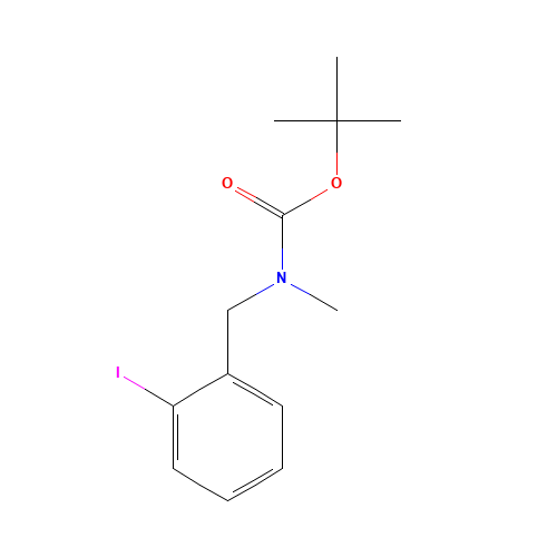 tert-butyl N-[(2-iodophenyl)methyl]-N-methylcarbamate (CAS: 341970-35-2) - Chemical Structure and Molecular Formula 