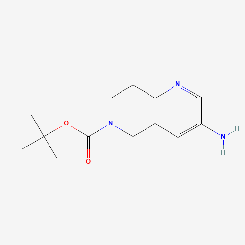 tert-butyl 3-amino-7,8-dihydro-5H-1,6-naphthyridine-6-carboxylate (CAS: 355819-02-2) - Chemical Structure and Molecular Formula 