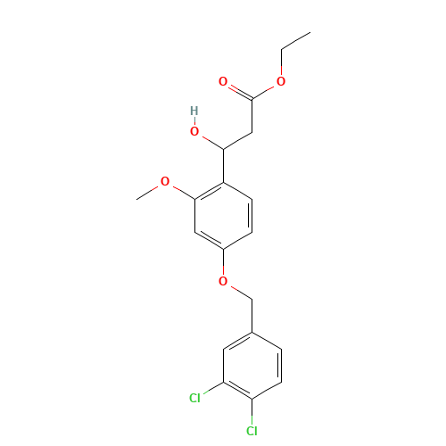 ethyl 3-[4-[(3,4-dichlorophenyl)methoxy]-2-methoxyphenyl]-3-hydroxypropanoate (CAS: 1202577-42-1) - Related Chemical Product