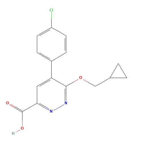5-(4-chlorophenyl)-6-(cyclopropylmethoxy)pyridazine-3-carboxylic acid (CAS: 1364677-29-1) - Related Chemical Product