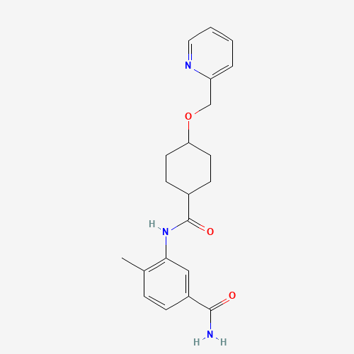 4-methyl-3-[[4-(pyridin-2-ylmethoxy)cyclohexanecarbonyl]amino]benzamide (CAS: 1131604-94-8) - Related Chemical Product