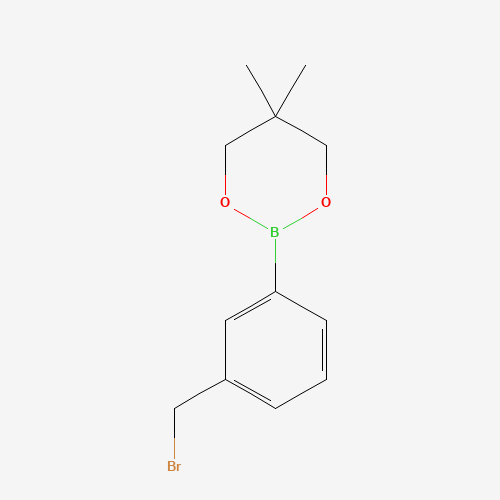 2-[3-(bromomethyl)phenyl]-5,5-dimethyl-1,3,2-dioxaborinane (CAS: 223799-25-5) - Chemical Structure and Molecular Formula 
