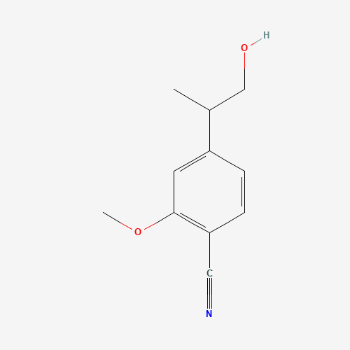 4-(1-hydroxypropan-2-yl)-2-methoxybenzonitrile (CAS: 1255207-24-9) - Chemical Structure and Molecular Formula 