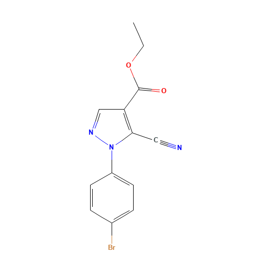 ethyl 1-(4-bromophenyl)-5-cyanopyrazole-4-carboxylate (CAS: 98475-71-9) - Related Chemical Product