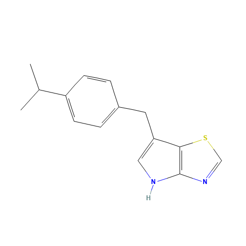 6-[(4-propan-2-ylphenyl)methyl]-4H-pyrrolo[2,3-d][1,3]thiazole (CAS: 1312363-27-1) - Chemical Structure and Molecular Formula 