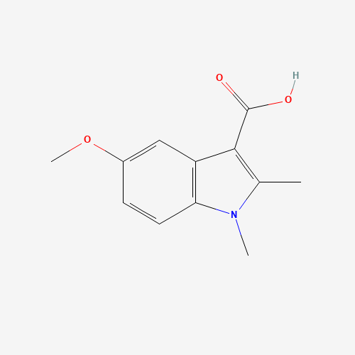 5-methoxy-1,2-dimethylindole-3-carboxylic acid (CAS: 105909-93-1) - Chemical Structure and Molecular Formula 