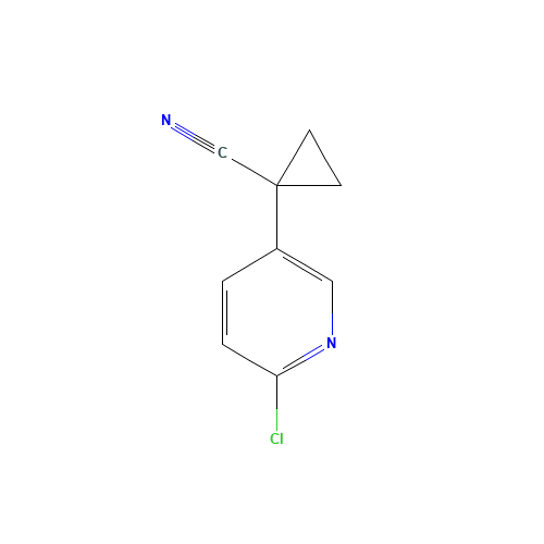 1-(6-chloropyridin-3-yl)cyclopropane-1-carbonitrile (CAS: 854267-89-3) - Chemical Structure and Molecular Formula 