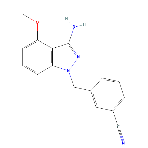 3-[(3-amino-4-methoxyindazol-1-yl)methyl]benzonitrile (CAS: 1240518-02-8) - Related Chemical Product