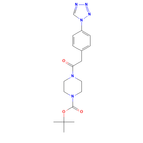 tert-butyl 4-[2-[4-(tetrazol-1-yl)phenyl]acetyl]piperazine-1-carboxylate (CAS: 1293308-05-0) - Related Chemical Product
