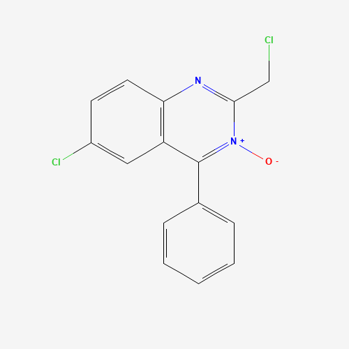 6-chloro-2-(chloromethyl)-3-oxido-4-phenylquinazolin-3-ium (CAS: 5958-24-7) - Related Chemical Product