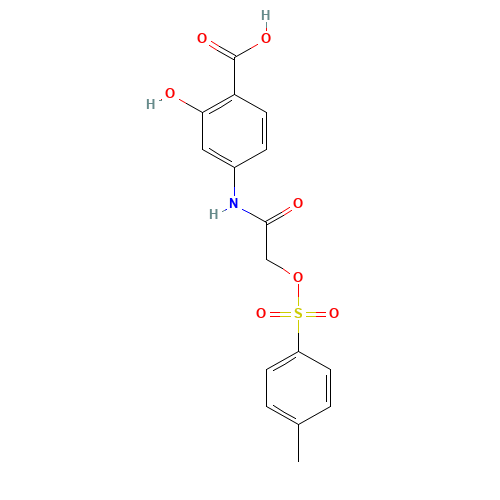 2-hydroxy-4-[[2-(4-methylphenyl)sulfonyloxyacetyl]amino]benzoic acid (CAS: 501919-59-1) - Related Chemical Product