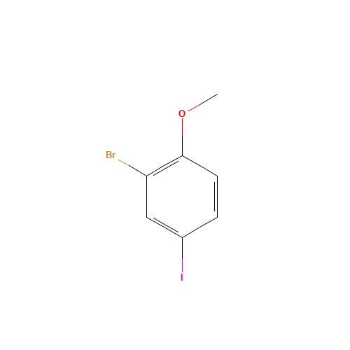 2-bromo-4-iodo-1-methoxybenzene (CAS: 182056-39-9) - Chemical Structure and Molecular Formula 