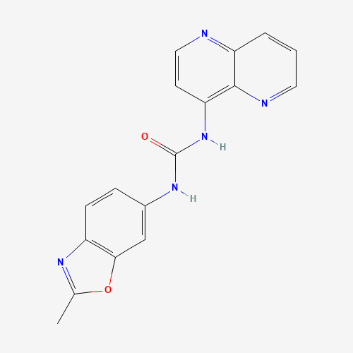 1-(2-methyl-1,3-benzoxazol-6-yl)-3-(1,5-naphthyridin-4-yl)urea (CAS: 792173-99-0) - Related Chemical Product
